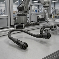 Faisceau de câblage robotique haute flexibilité, assemblage de câbles pour articulations de robots, connecteur d'automatisation flexible avec décompression de tension