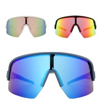 Lunettes de soleil de sport interchangeables avec logo personnalisé Lentille photochromique pour les sports de plein air et le cyclisme Matériau du cadre polarisé en PC Course à pied