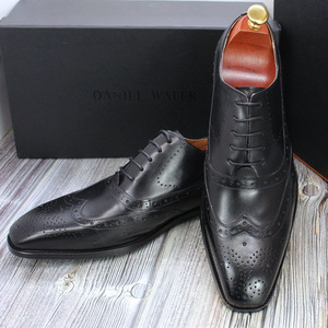 Chaussures Oxford respirantes pour hommes, grande taille, nouvelle conception, en cuir de vachette, adaptées aux occasions formelles et décontractées - Product Image 3