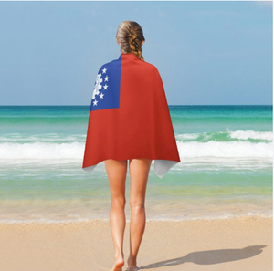 Toalla de <span class=keywords><strong>playa</strong></span> de microfibra con bandera de Myanmar, Toalla de baño de acuarela, manta absorbente de secado rápido sin arena, Material de microfibra para comodidad - Product Image 1