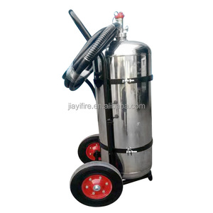 Extincteur à chariot en acier inoxydable SS304/SS316 de haute qualité, personnalisé en usine, 25 kg/50 kg/75 kg, poudre sèche/mousse/eau - Product Image 4
