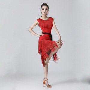 <span class=keywords><strong>Latin</strong></span> khiêu vũ bảng hiệu suất ăn cạnh tranh Nữ người lớn mới Sexy tua Dresses - Product Image 2