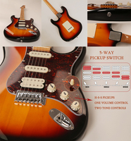 Professional High End ST Electric Guitar HSS Poplar Body Glossy Maple Neck Accept OEM ODM CUSTOM LOGO Guitarra Made in China