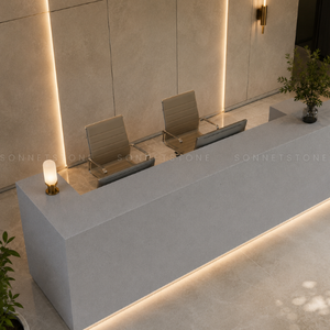 Quartzite gris de dureté supérieure, pierre gris moyen uniforme avec résistance aux intempéries et esthétique minimaliste pour un design moderne - Product Image 4