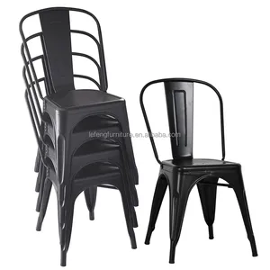 เก้าอี้เหล็กอุตสาหกรรมวินเทจ,วางซ้อนกันได้โบราณเหล็กคาเฟ่เก้าอี้เหล็กอุตสาหกรรม Tolix Sillas Tolix Baratas