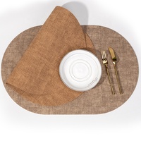 Set de table de luxe personnalisé antidérapant en cuir PU recyclé Tangwind, contemporain et écologique pour les fêtes