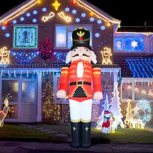 Hot Sale Giant Inflatable Nutcracker Soldier Character For Outdoor Decoration