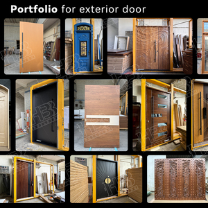 Squisita Villa tradizionale in legno massiccio doppio vetro Sidelite porta esterna ingresso principale pannello alzata porta d'ingresso anteriore - Product Image 3