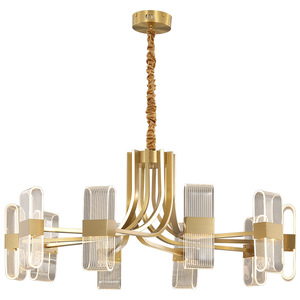 Lampadario Moderno di Lusso in Alluminio PM, Lampada a Sospensione LED a Risparmio Energetico con Protezione per gli Occhi, in Acrilico, per Soggiorno, Sala da Pranzo, Camera da Letto - Product Image 6
