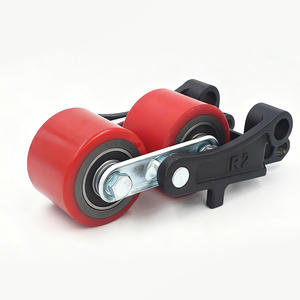 Aanpasbare Oem Vorkheftruckwielen Polyurethaan Zwenkwielen 4 Inch Rubber Wegwielen Hulphandmatige Pallet Assemblage - Product Image 3