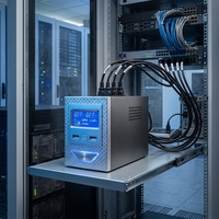 UPS Standby Tunggal Kustom 650VA-1KVA Gelombang Sinus Simulasi Bebas Perawatan Baterai Asam Timbal untuk Komputer Server Kantor Rumah