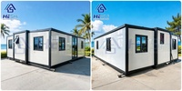 Rumah Kontainer Modular Ekspansiabel 40Ft 20Ft untuk Perkemahan Tambang, Asrama Terpencil, Rumah Lipat Modern, Rumah Bungalow Siap Huni yang Dapat Ditumpuk dan Disesuaikan