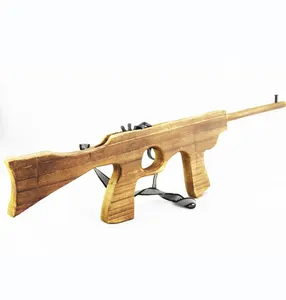 cheap price kids traditional toy rubber band bullet gun educational toy wooden gun for children