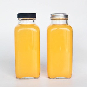 Vente en gros de bouteilles en plastique carrées vides françaises de 240ml 280ml <span class=keywords><strong>360ml</strong></span> 400ml 520ml Bouteilles carrées claires de boissons de jus de fruits - Product Image 2