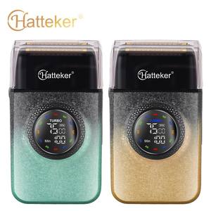 Hatteker-Afeitadora eléctrica de <span class=keywords><strong>3</strong></span> velocidades para hombre, recortadora de barba USB - Product Image 1