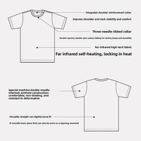 Kaos O-Neck Lengan Pendek Pengontrol Suhu Inframerah Jauh Desain Unisex Bahan Berat 300g Bernapas Rasa Katun Trendi