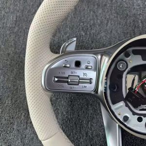 Housse de <span class=keywords><strong>volant</strong></span> compatible avec <span class=keywords><strong>Mercedes</strong></span> Benz Is 550 SL Class C 300 GLK 350 SE Alcantara Cuir Sport - Product Image 2