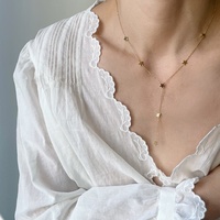 Charme étoile délicate 18k plaqué or en acier inoxydable longue chaîne gland en forme de Y collier pour femmes accessoires de bijoux de mode