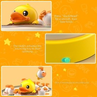 Carrousel rebondissant pour enfants : Jouet éducatif stimulant l'attention pour l'interaction parent-enfant, petit canard jaune rebondissant