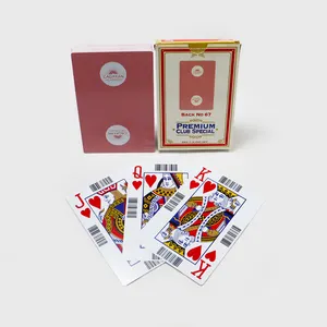 定制印刷全彩赌场条形码扑克牌制造100% PVC塑料扑克牌用品