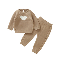 Ventes chaudes - Ensembles de vêtements pour bébé adorables en forme de cœur |   Ensemble 2 pièces tricoté pour bébé (pull et pantalon) – Direct Usine, Livraison Rapide et Faible MOQ