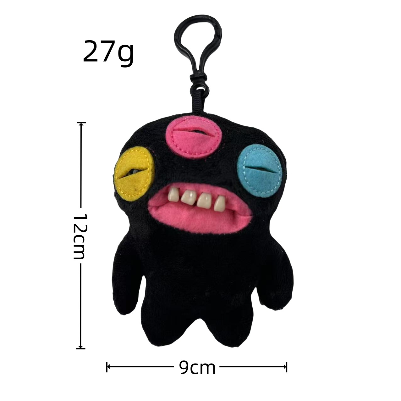 Pendentif adorable noir à trois yeux