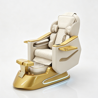 Équipement de salon de manucure, fauteuil de soin des pieds avec massage Human Touch, fauteuil de pédicure électrique inclinable moderne de luxe avec vapeur