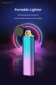 1ml 2ml Refillable Gradient Rechargeable <strong>Lighter</strong> USB Charging Portable <strong>Windproof</strong> Electronic <strong>Lighter</strong> Fast Shipping - Product Image 5
