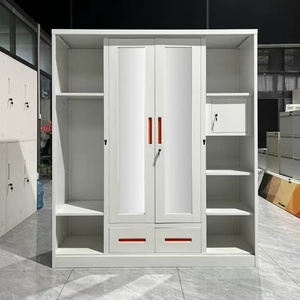 Armoire penderie en acier blanc à 2 portes <span class=keywords><strong>avec</strong></span> options de motifs personnalisés - Product Image 4