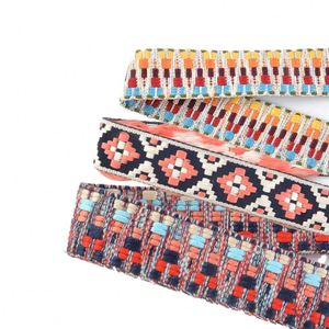Custom 100% Polyester Jacquard Ethnic <b>Ribbon</b> Trim Custom Logo Eco-Friendly for Guitar Shoulder Strap Home Textile Accessories - Product Image 1