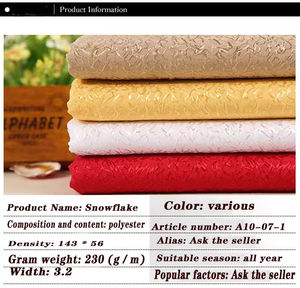 <span class=keywords><strong>Nappe</strong></span> de table ronde en polyester jacquard rouge et or de luxe, bicolore, pour hôtel, banquet, mariage - Product Image 4