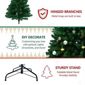 Árbol de Navidad de PVC Verde con Hojas Puntiagudas, Altura de 5/6/7/8 pies, Venta Caliente de Fábrica, para Decoración Navideña del Hogar - Product Image 3