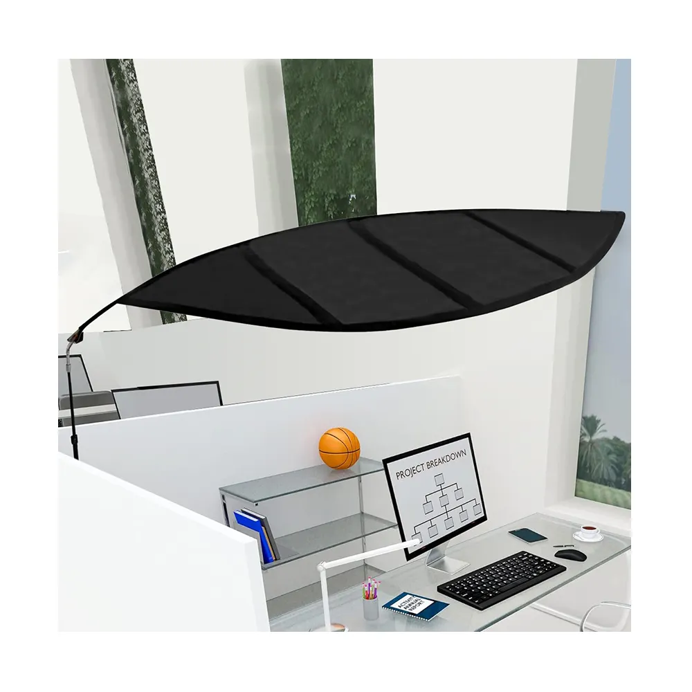 Tenda naungan daun kantor dalam ruangan, dapat diatur nyaman gorden & penutup