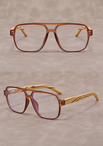 Gafas con Marco Cuadrado Anti-Luz Azul para <span class=keywords><strong>Hombre</strong></span> y Mujer, Estilo <span class=keywords><strong>Hipster</strong></span>, Textura Esmerilada, Marco de Madera, Gafas de Bambú Hechas a Mano, Proveedores - Product Image 6