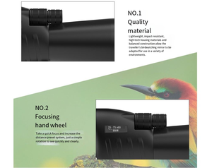 تلسكوب أحادي العين محمول 25-75x60 للبالغين صغير للأطفال لمشاهدة الطيور في الهواء الطلق تلسكوب مضاد للاهتزاز - Product Image 2