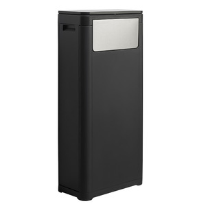 Poubelle créative à couvercle pivotant latéral 12L, double ouverture, rectangulaire, pour intérieur et extérieur - Product Image 4