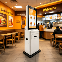 Terminal de commande automatique tout-en-un avec écran tactile de 21,5, 32 et 43 pouces pour paiement en libre-service, kiosque de commande pour hôtel, restaurant, alimentation