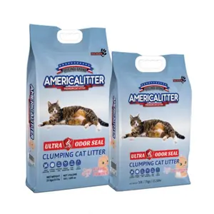 Factory Price America Litter Brand Natural Bentonite Activated Carbon Added Crushed Shape Cat Sand - Ultra Odor Seal Cat Litter