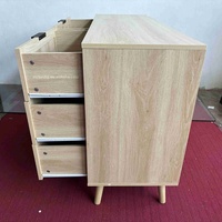 Commode moderne, armoire de rangement, chambre à coucher, salon, bois, rotin, commode à 6 tiroirs