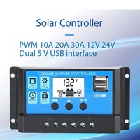 Controlador Solar PWM de Fábrica AIsmartlink, 10A 20A 30A 40A 60A 100A PWM, 12V 24V