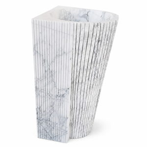 Poulars En gros Lavabo sur pied de luxe moderne en pierre naturelle et en marbre Arabescato Corchia pour salle de bain - Product Image 1