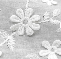 Tissu brodé en coton de haute qualité, extensible, antistatique, résistant à l'abrasion, perforé, à bords ondulés, motif losanges, motif tournesol