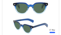 Lunettes de soleil unisexes en acétate Mazzucchelli de luxe certifiées CE UV400 polarisées confortables colorées durables lunettes de soleil rétro tendance