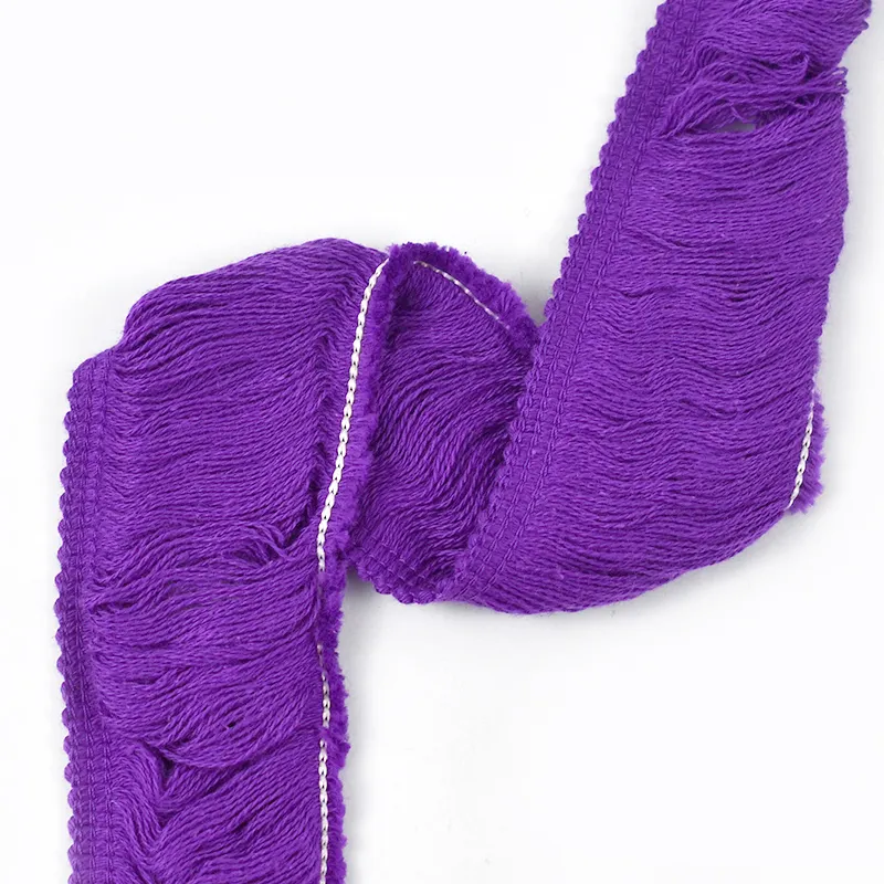Meetee RC301 38mm DIY Textiles para el hogar Costura Accesorios de ropa Borla Flecos Cintas de ajuste Hilo de algodón de colores Borla de encaje