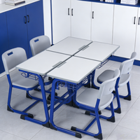 Meubles de classe pour lycée GUANGWEI au design moderne, réglables en hauteur, écologiques et durables, table et chaise d'étude doubles pour étudiants