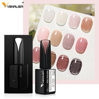 VENALISA En Caoutchouc uv gel 14 couleurs transparent nude vernis gel 15ml soak off meilleure qualité naturel UV & LED gel
