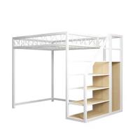 Lit superposé simple réglable en métal moderne et durable Meida MDL-G19 avec bureau amovible, garantie 8 ans, pour chambre et appartement (Entrepôt)