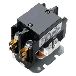 Contactor de motor HVAC 120VAC 40 AMP Bobina 2 polos Sistema HVAC Contacto plateado Contactor de aire acondicionado