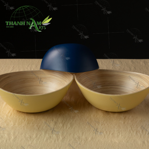 Cuenco poco profundo de bambú de núcleo personalizado OEM, plato de servicio de bambú natural ligero, respetuoso con el medio ambiente, fabricante de Vietnam - Product Image 5