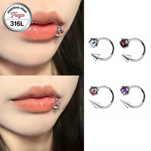 Freya 16G Anillos para Labio de Acero Inoxidable, Joyería para Piercings: Anillo Herradura, <span class=keywords><strong>Labret</strong></span>, Barbell Espiral, Pendientes para Hélice y Tragus, Aro para Septum - Product Image 1